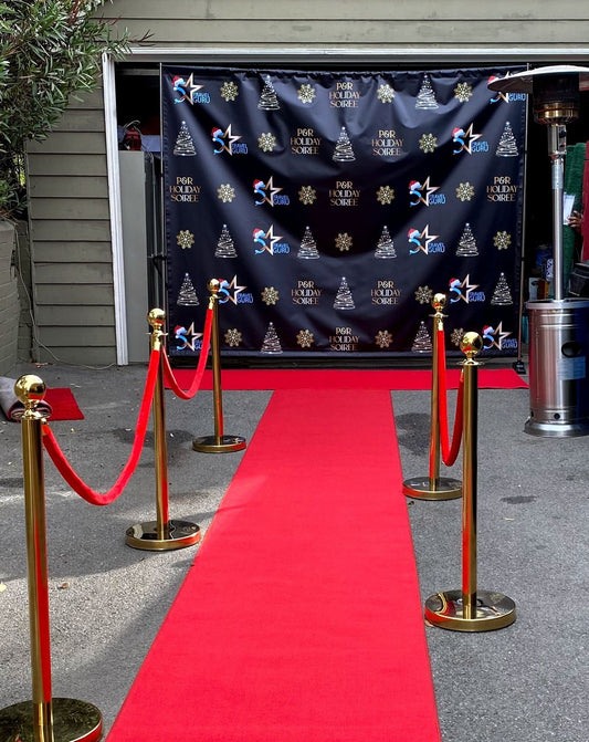 Luxury Red Carpet & Gold Bollards Package