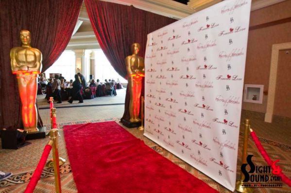 Luxury Red Carpet & Gold Bollards Package