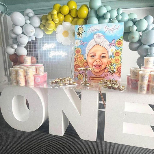 "ONE" 3D Letter Table